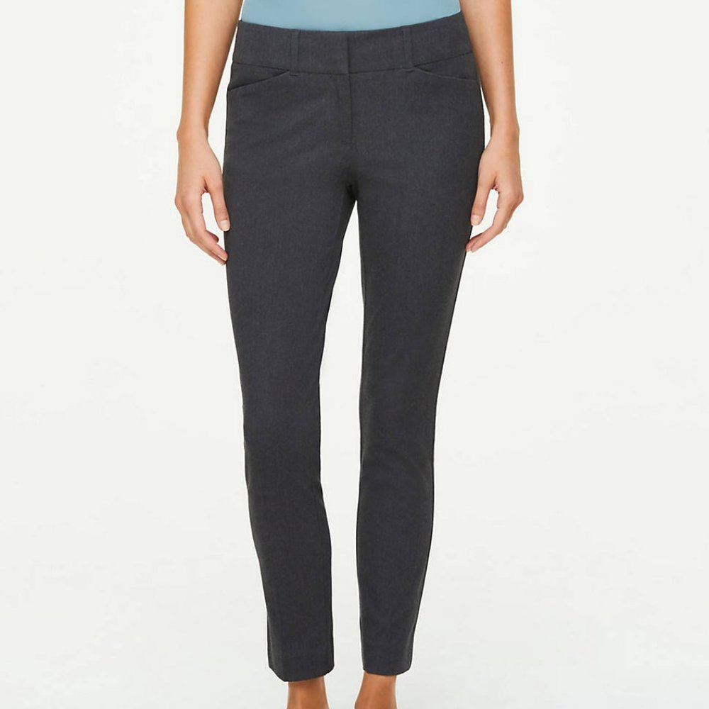NWT Loft Gray Slim Ankle Pants Size 6